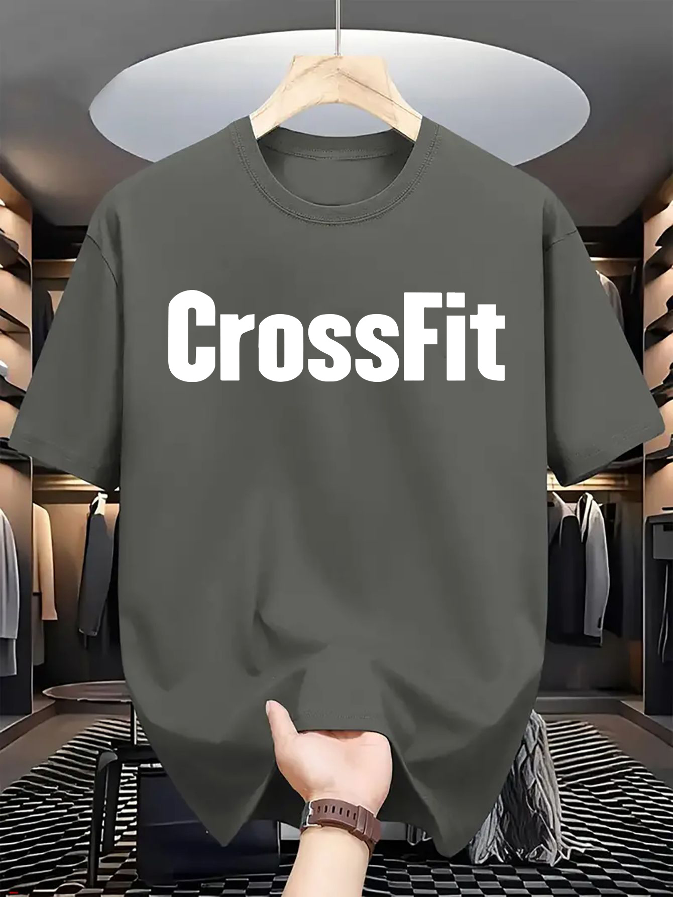 Crossfit Mayhem - Atasan Kaus Lengan Pendek Leher Bulat