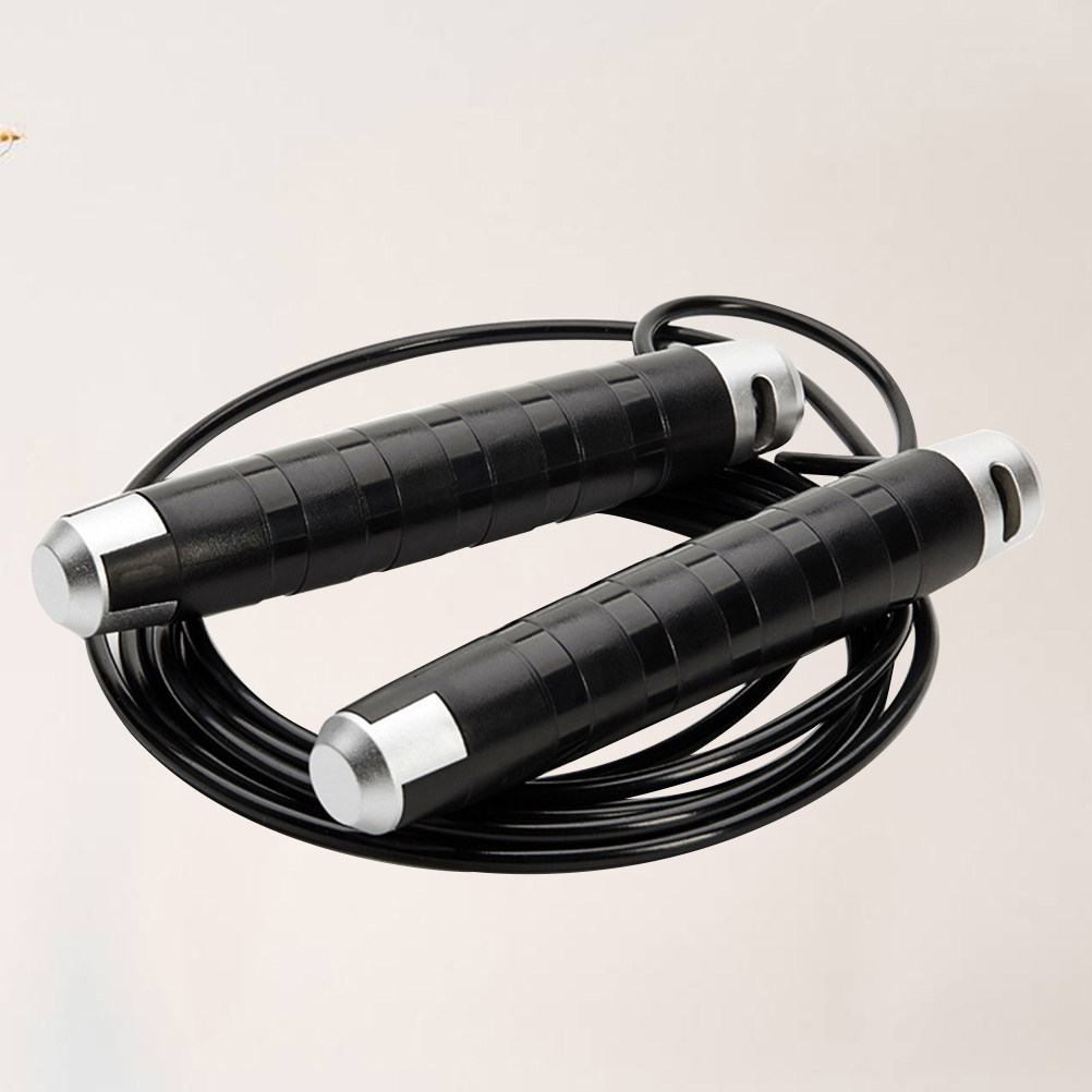 Tali Lompat Kabel Baja Hitam S - Jump Rope Speed Bearing ulasan dan harga