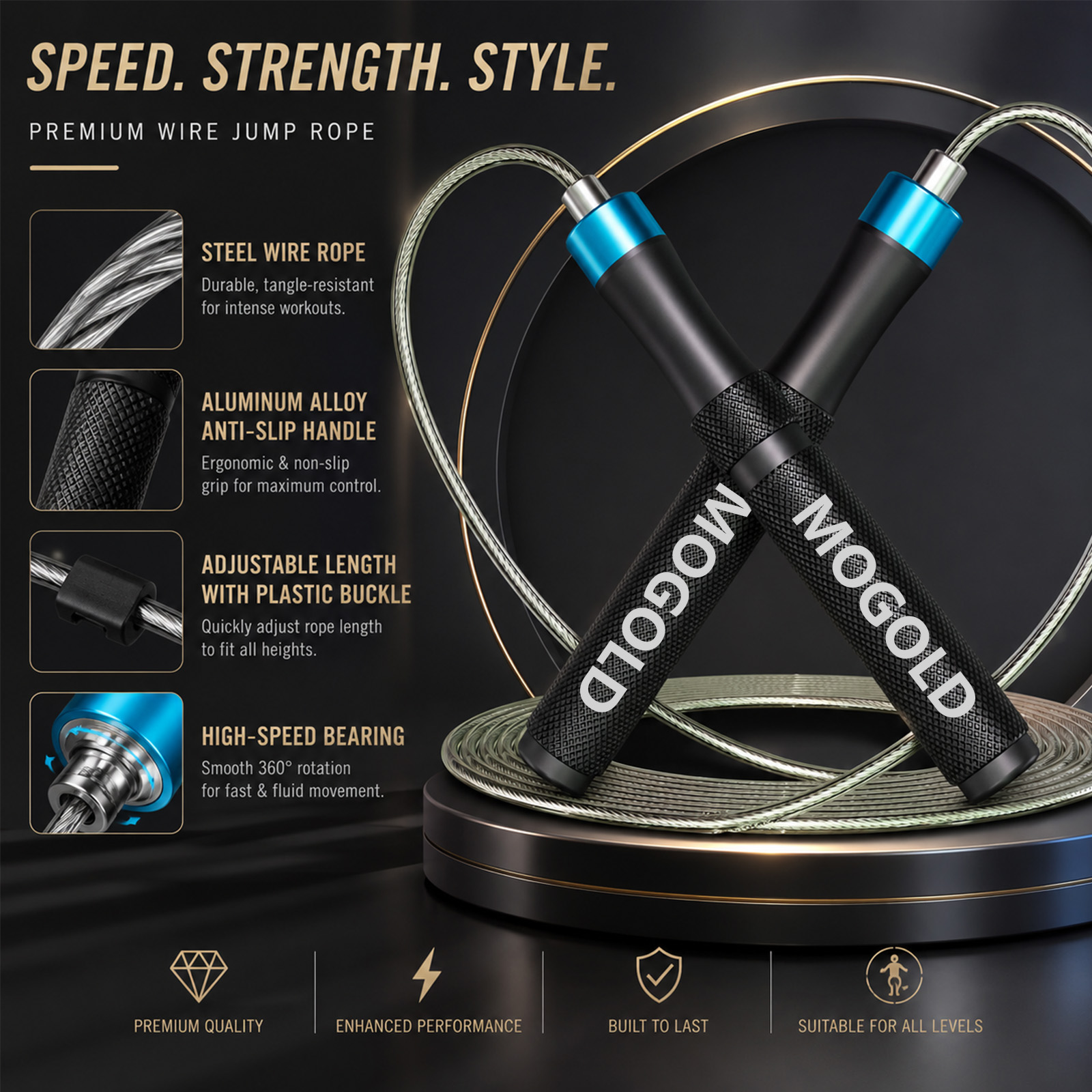 MOGOLD Tali Lompat Kecepatan P - Jump Rope Speed Bearing ulasan dan harga