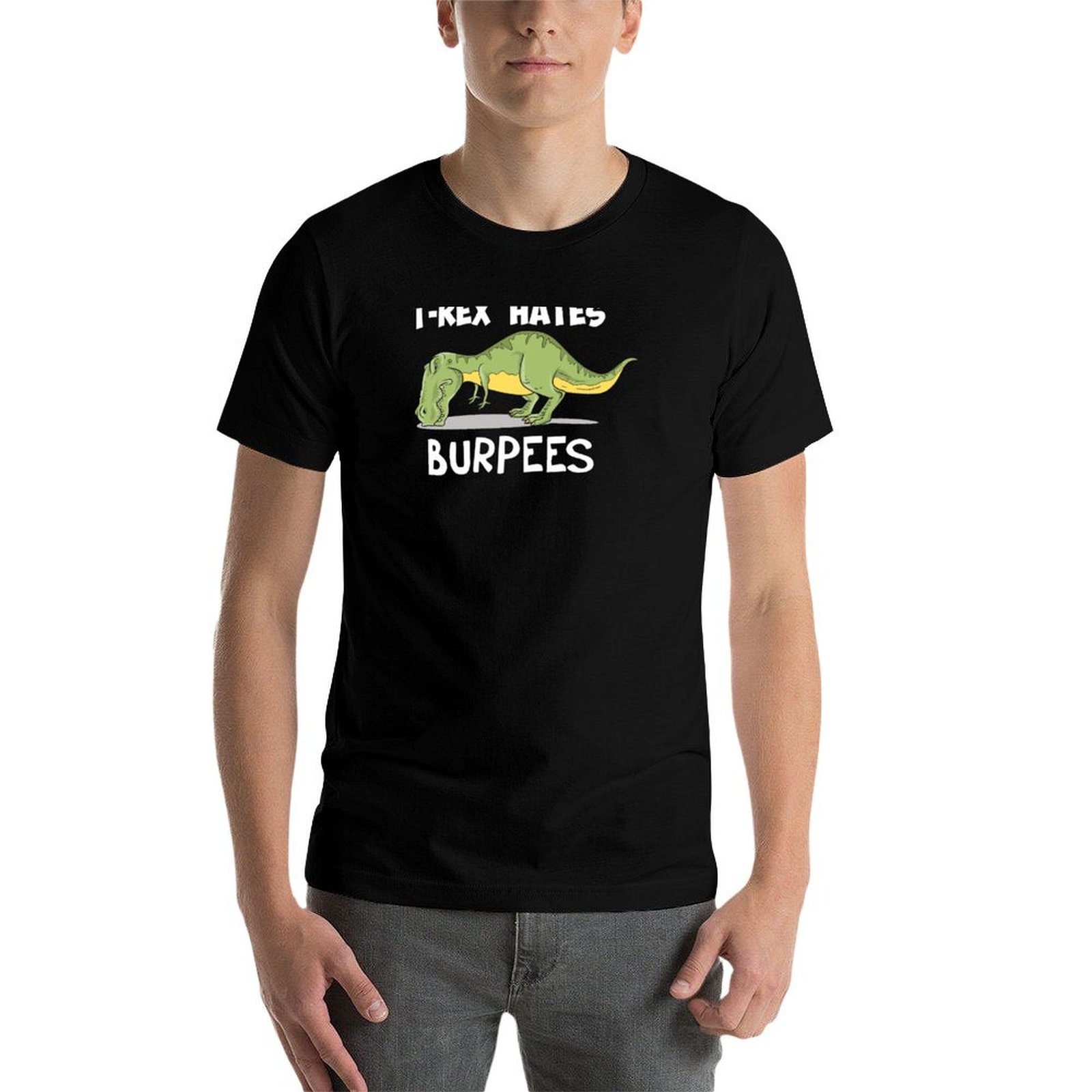 T-Rex Hates Burpees T-Shirt At - Crossfit Mayhem ulasan dan harga
